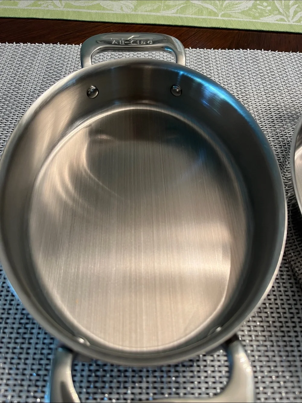 Brushed Stainless Mini Oval Serving Pans with Handles - Silver
